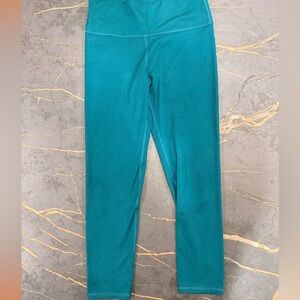 Fabletics power hold / high waist Teal Leggings - small
